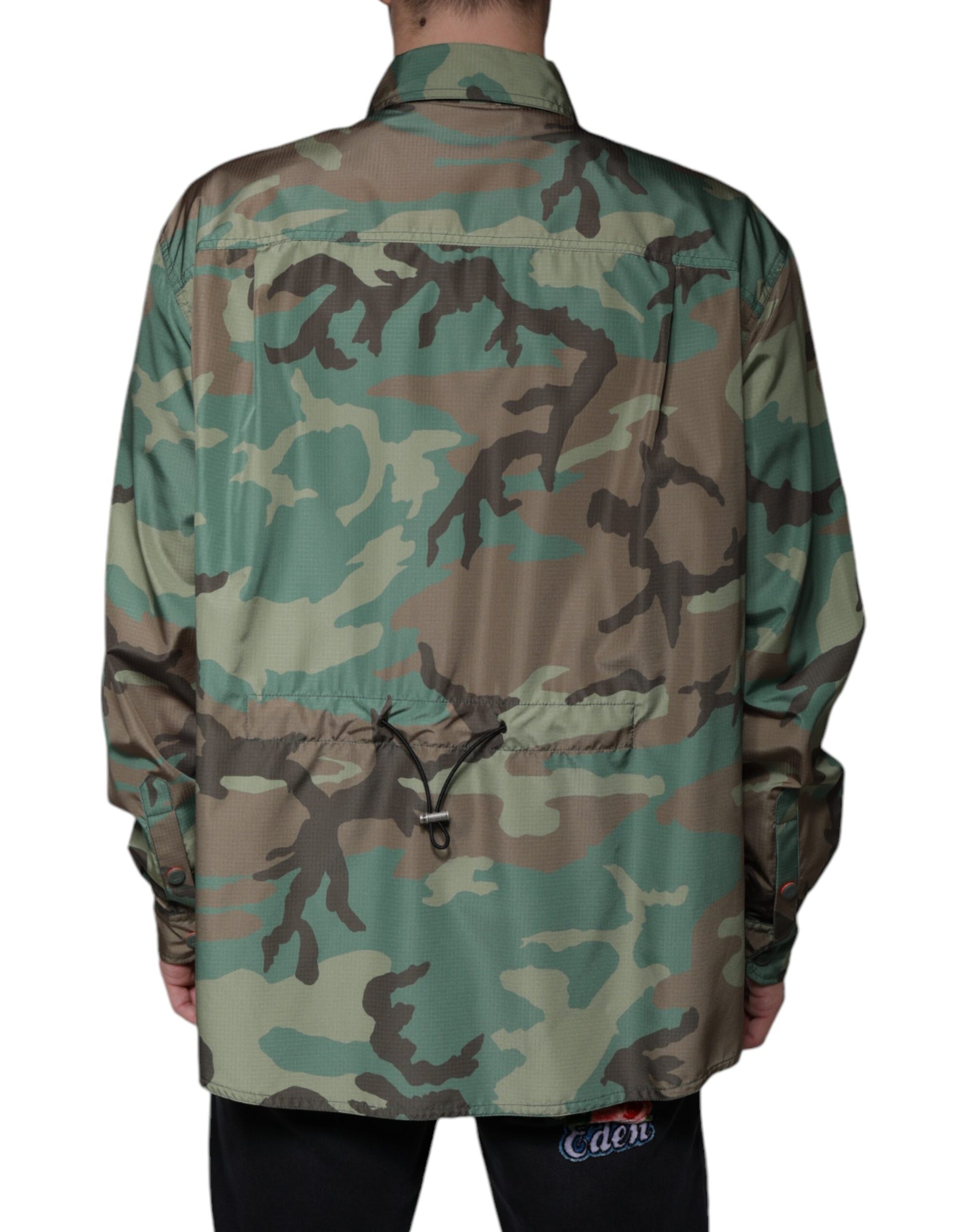 Dolce & Gabbana Multicolor Camouflage Button Down Shirt by Dolce & Gabbana