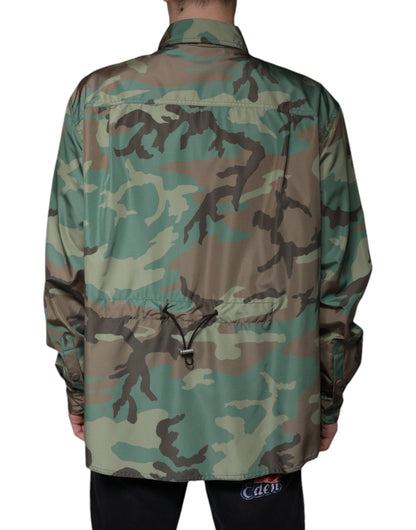 Dolce & Gabbana Multicolor Camouflage Button Down Shirt by Dolce & Gabbana
