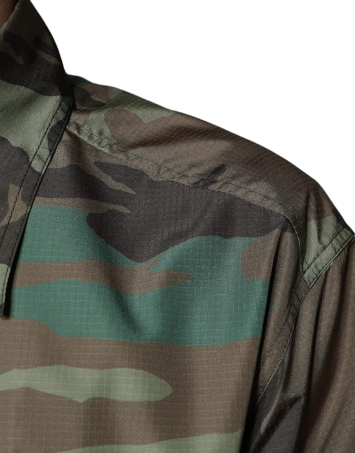 Dolce & Gabbana Multicolor Camouflage Button Down Shirt by Dolce & Gabbana