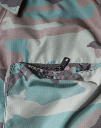 Dolce & Gabbana Multicolor Camouflage Button Down Shirt by Dolce & Gabbana
