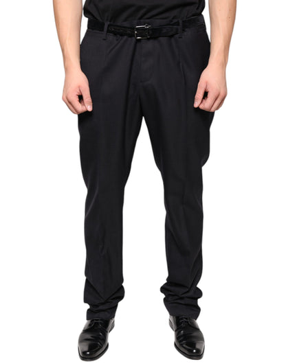 Dolce & Gabbana Black Wool Skinny Dress Formal Pants by Dolce & Gabbana