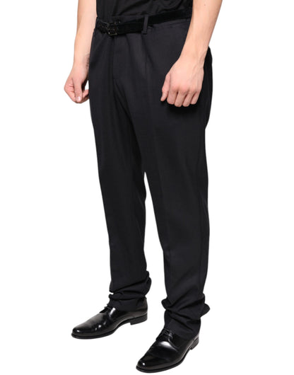 Dolce & Gabbana Black Wool Skinny Dress Formal Pants by Dolce & Gabbana