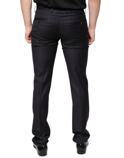 Dolce & Gabbana Black Stripes Skinny Men Dress Pants by Dolce & Gabbana
