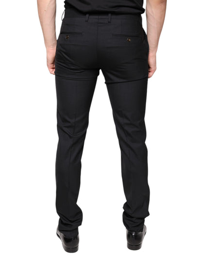 Dolce & Gabbana Black Wool Skinny Men Dress Pants by Dolce & Gabbana