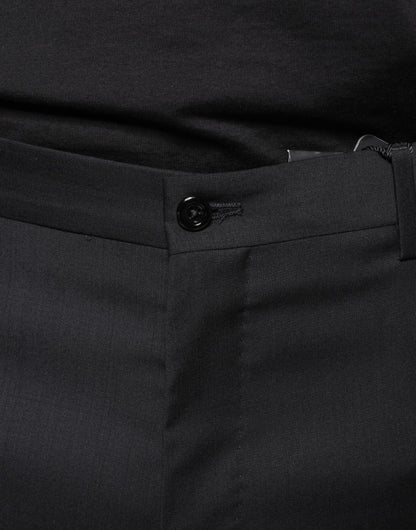 Dolce & Gabbana Black Wool Skinny Men Dress Pants by Dolce & Gabbana