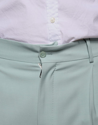 Dolce & Gabbana Mint Green Cotton Dress Pants by Dolce & Gabbana