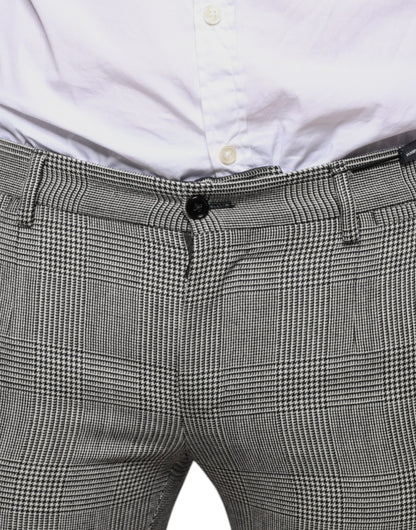 Dolce & Gabbana Gray Check Tartan Wool Skinny Pants by Dolce & Gabbana