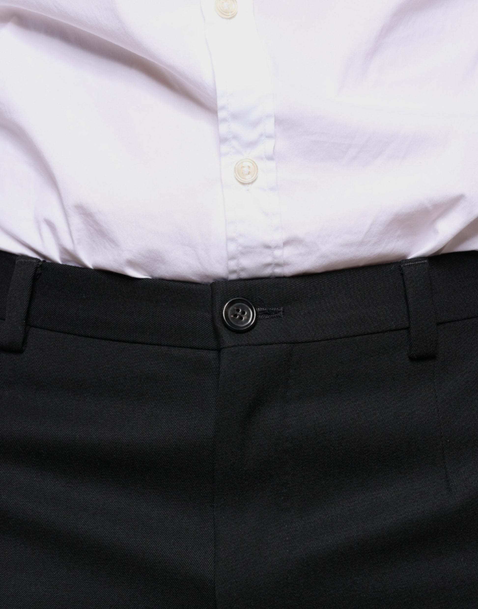 Dolce & Gabbana Black Wool Skinny Men Dress Pants by Dolce & Gabbana