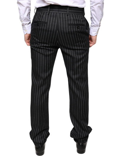 Dolce & Gabbana Black Stripes Skinny Men Dress Pants by Dolce & Gabbana