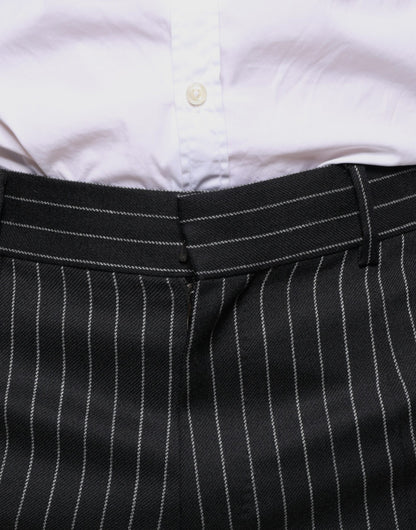 Dolce & Gabbana Black Stripes Skinny Men Dress Pants by Dolce & Gabbana