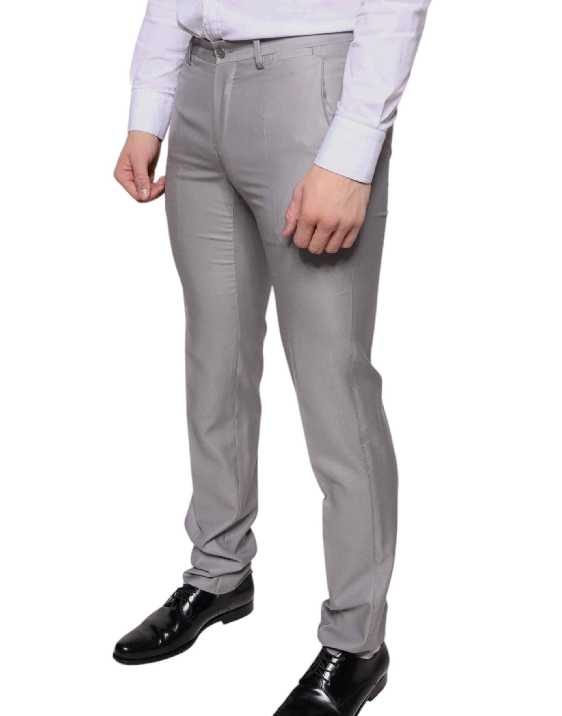 Dolce & Gabbana Light Gray Wool Dress Pants by Dolce & Gabbana