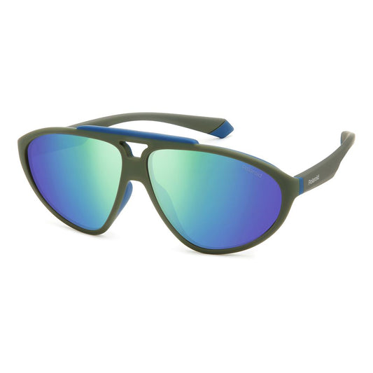 Lunettes de soleil Polaroid en caoutchouc vert