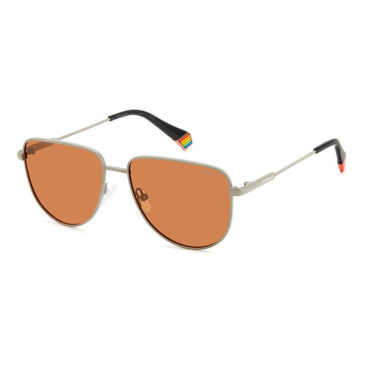 Lunettes de soleil Polaroid grises en métal