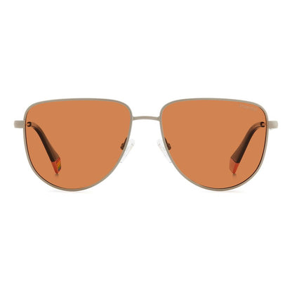 Lunettes de soleil Polaroid grises en métal