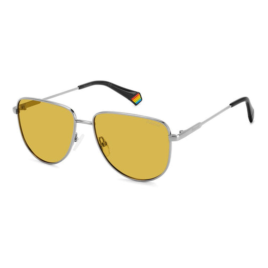 Lunettes de soleil Polaroid grises en métal