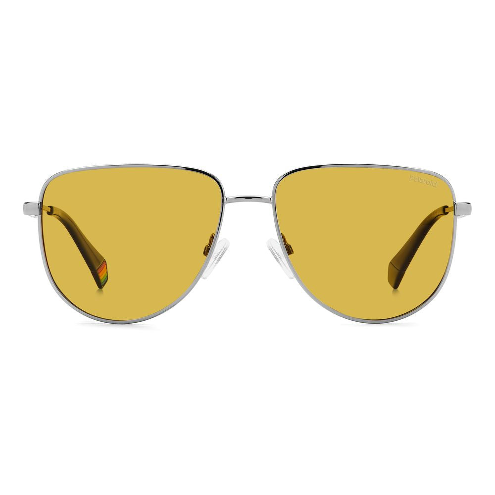Lunettes de soleil Polaroid grises en métal
