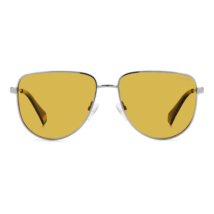 Lunettes de soleil Polaroid grises en métal