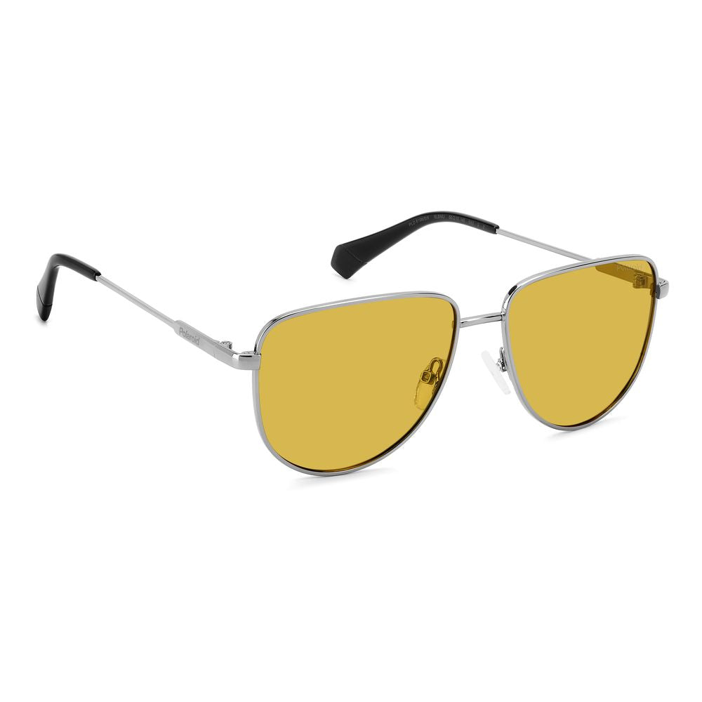 Lunettes de soleil Polaroid grises en métal