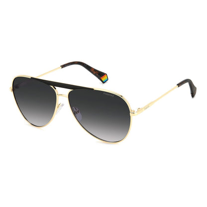 Lunettes de soleil Polaroid en métal noir