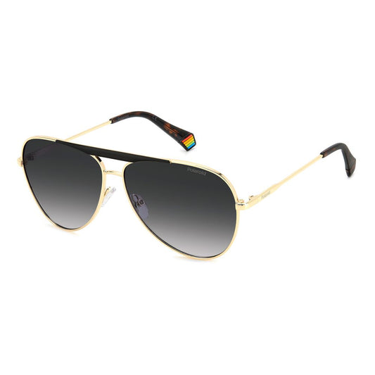 Lunettes de soleil Polaroid en métal noir