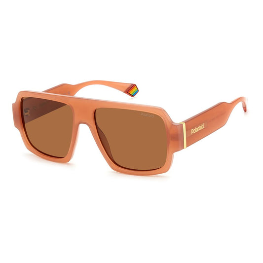 Lunettes de soleil Polaroid en résine beige