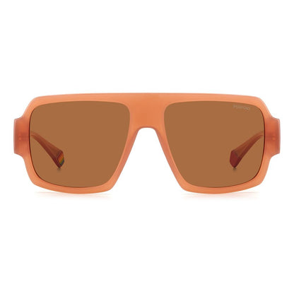 Lunettes de soleil Polaroid en résine beige