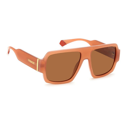 Lunettes de soleil Polaroid en résine beige