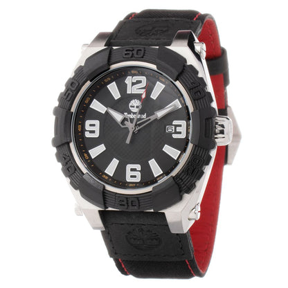 Montre Timberland en cuir noir