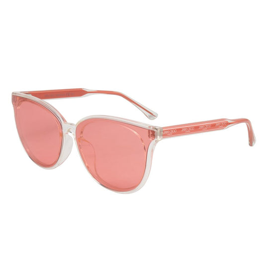 Lunettes de soleil Jimmy Choo en cuir de veau transparent
