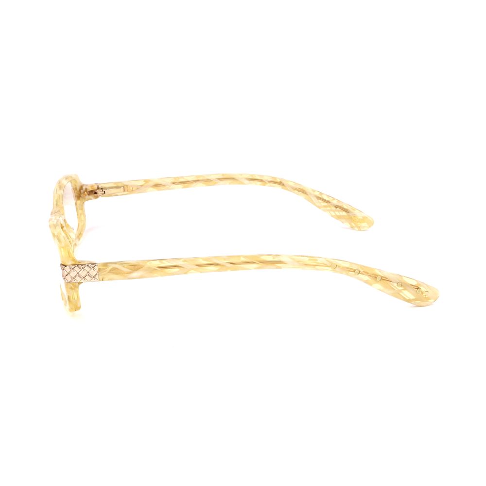Montures Bottega Veneta en cuir de veau jaune