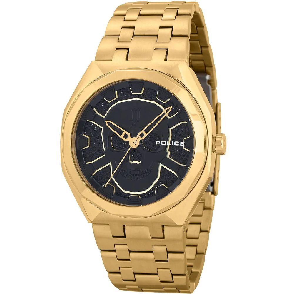 Montre Police en acier inoxydable doré