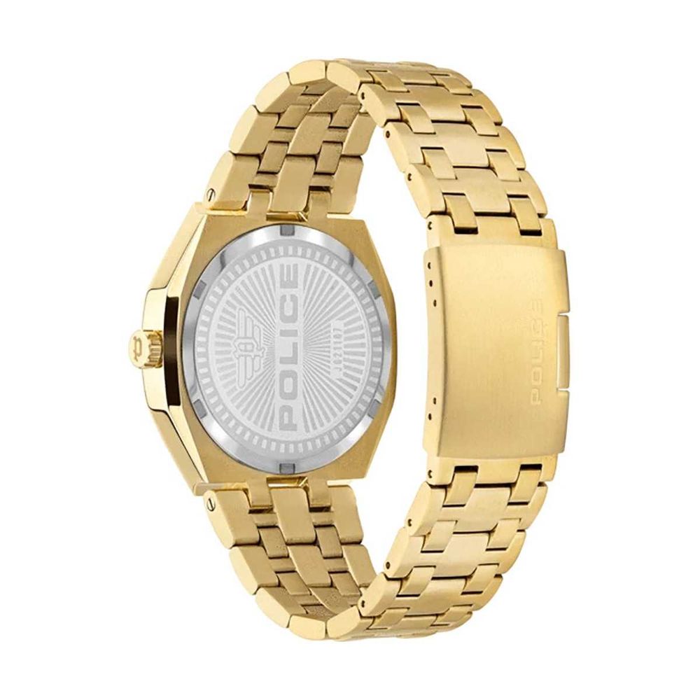 Montre Police en acier inoxydable doré