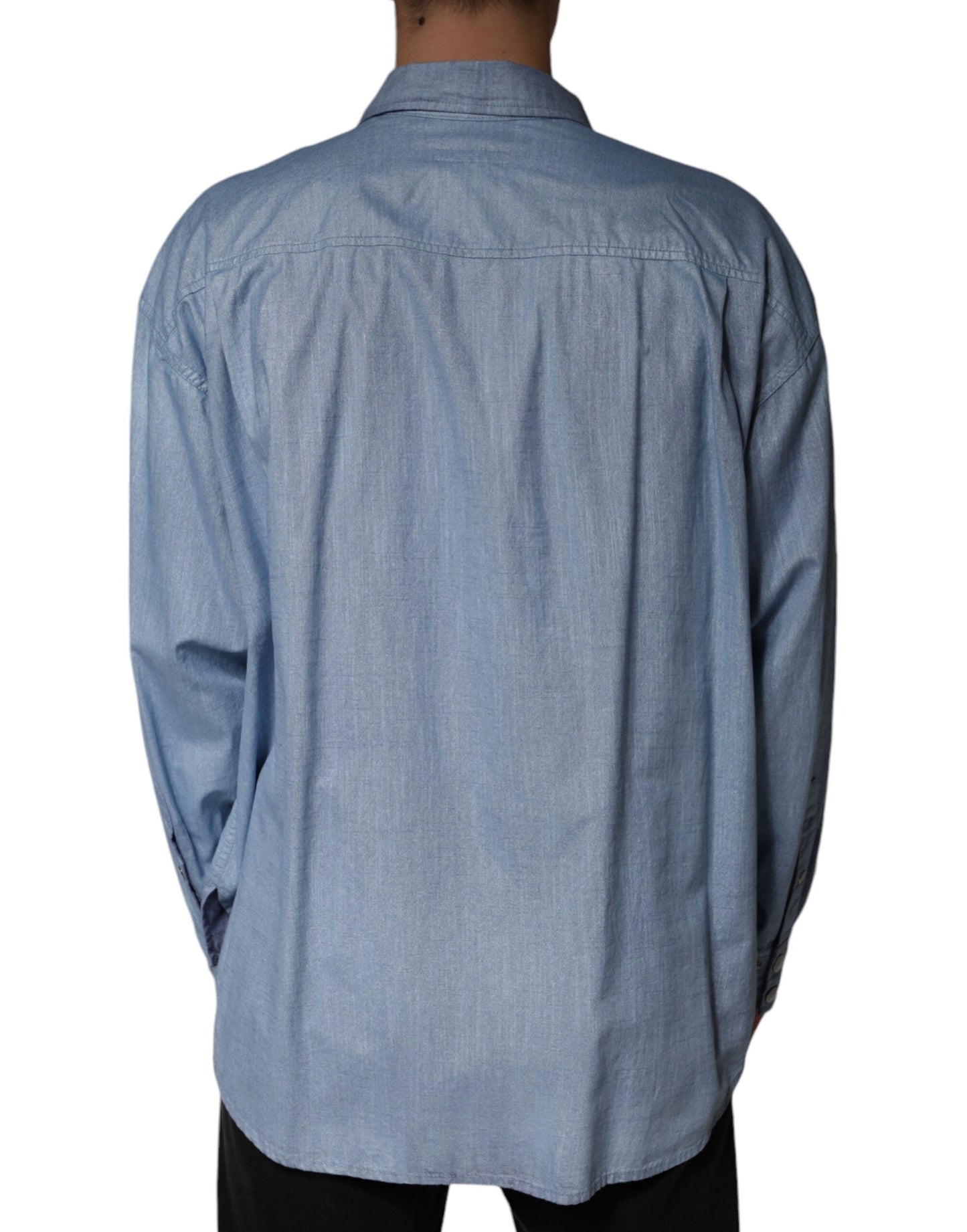 Dolce & Gabbana Light Blue Cotton Button Down Casual Shirt by Dolce & Gabbana