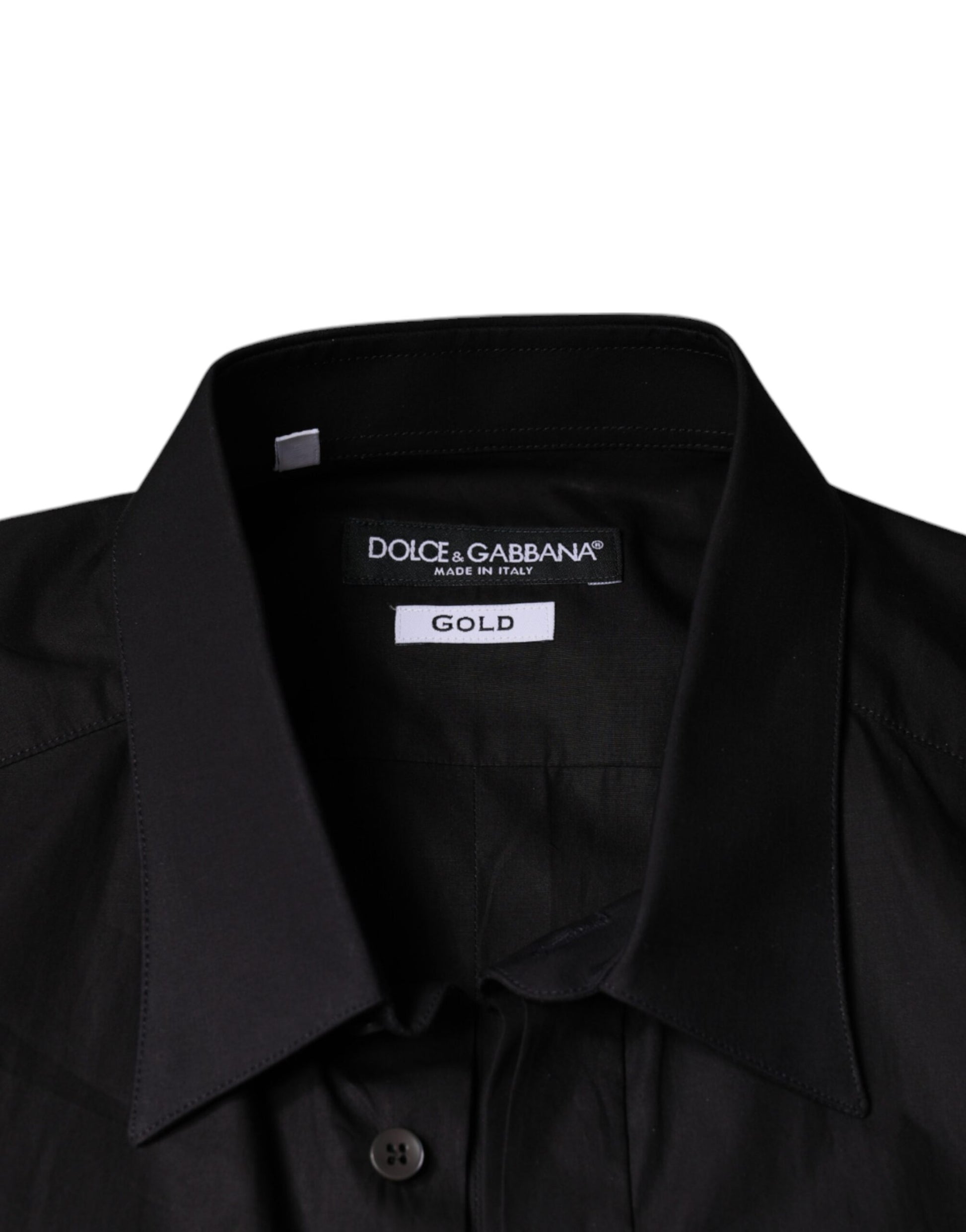 Dolce & Gabbana Black King Crown Embroidered GOLD Dress Shirt by Dolce & Gabbana