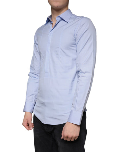 Dolce & Gabbana Light Blue Cotton Men Dress Formal Shirt by Dolce & Gabbana