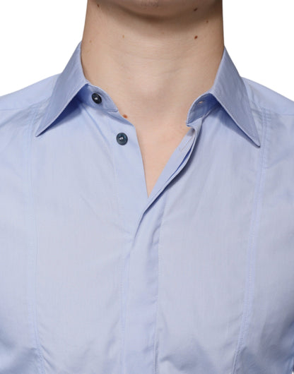 Dolce & Gabbana Light Blue Cotton Men Dress Formal Shirt by Dolce & Gabbana