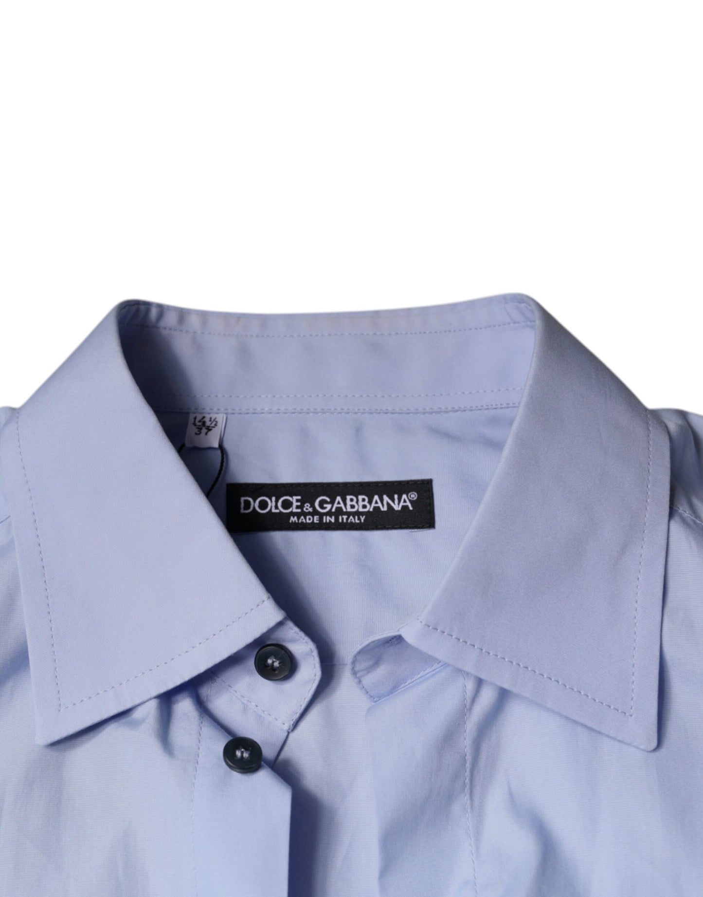 Dolce & Gabbana Light Blue Cotton Men Dress Formal Shirt by Dolce & Gabbana