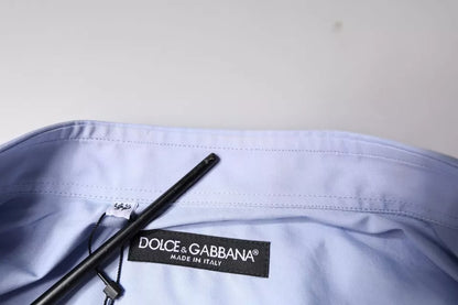 Dolce & Gabbana Light Blue Cotton Men Dress Formal Shirt by Dolce & Gabbana