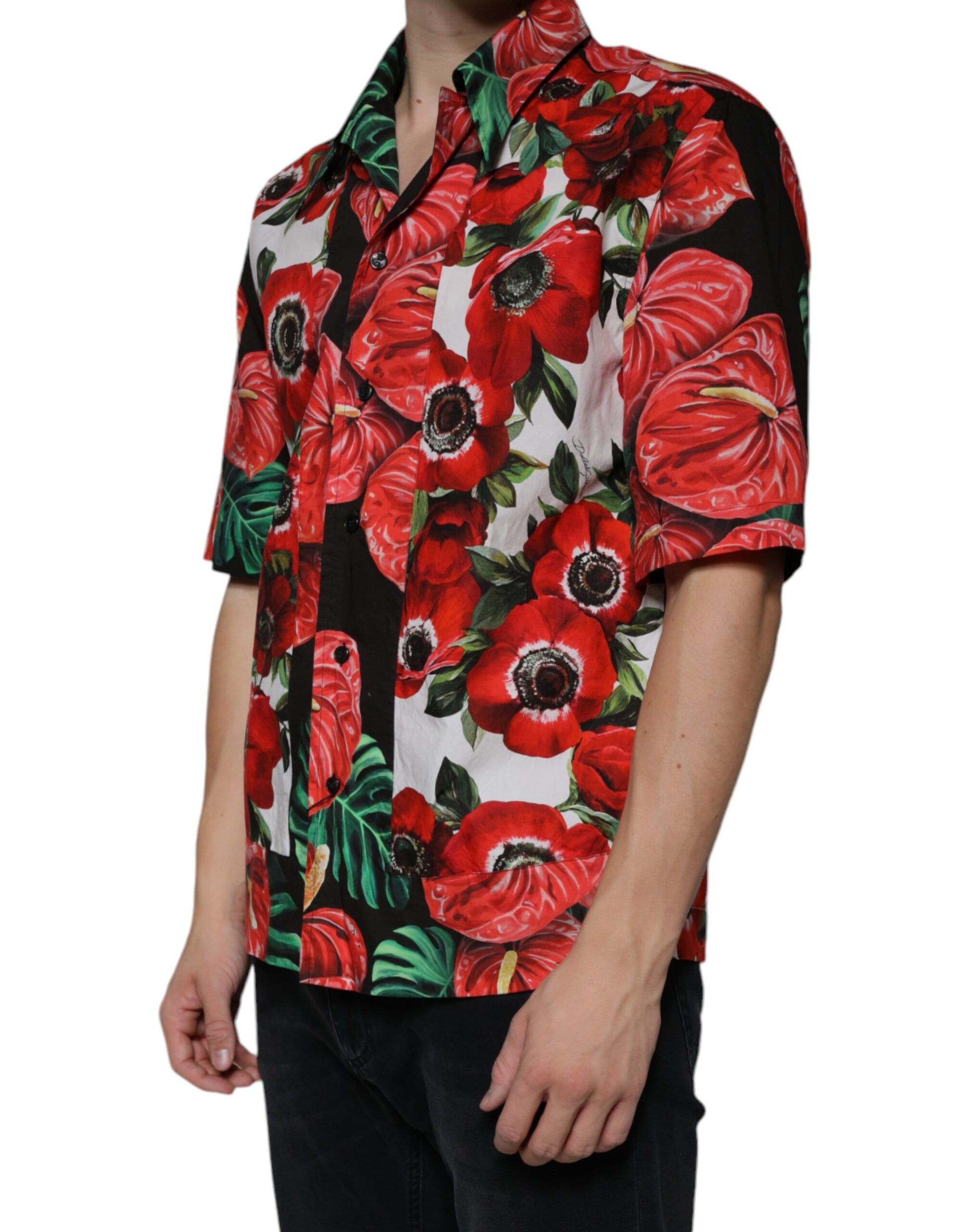 Dolce & Gabbana Multicolor Anemone Button Down Casual Shirt by Dolce & Gabbana