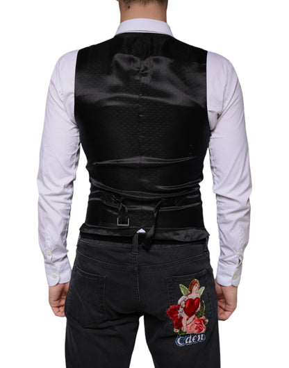 Robe gilet en laine noire Dolce &amp; Gabbana