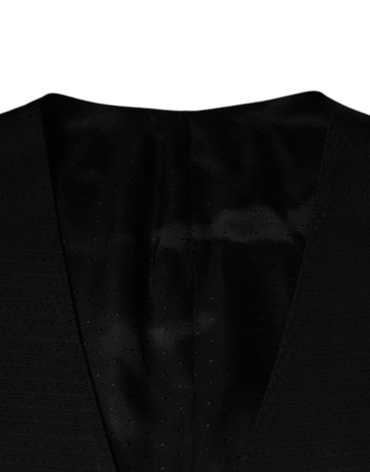 Robe gilet en laine noire Dolce &amp; Gabbana