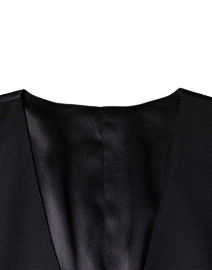 Robe gilet en laine noire Dolce &amp; Gabbana