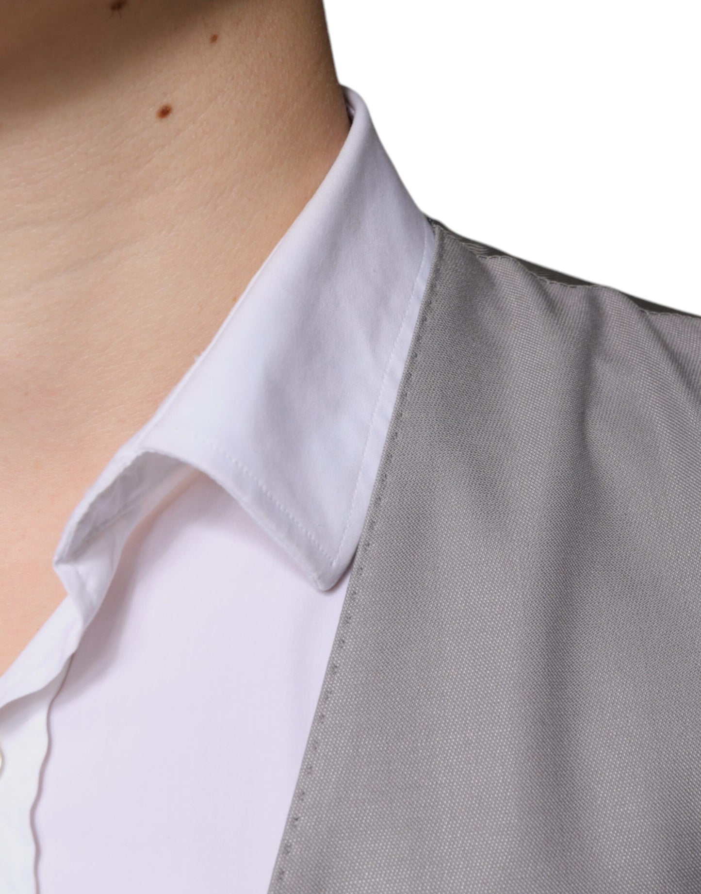 Dolce & Gabbana Light Gray Wool Formal Dress Waistcoat Vest by Dolce & Gabbana
