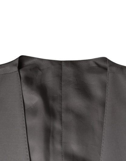 Dolce & Gabbana Light Gray Wool Formal Dress Waistcoat Vest by Dolce & Gabbana