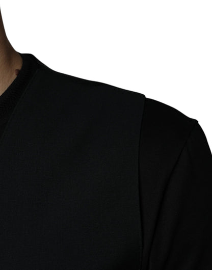 Gilet de costume en laine noire Dolce &amp; Gabbana pour homme
