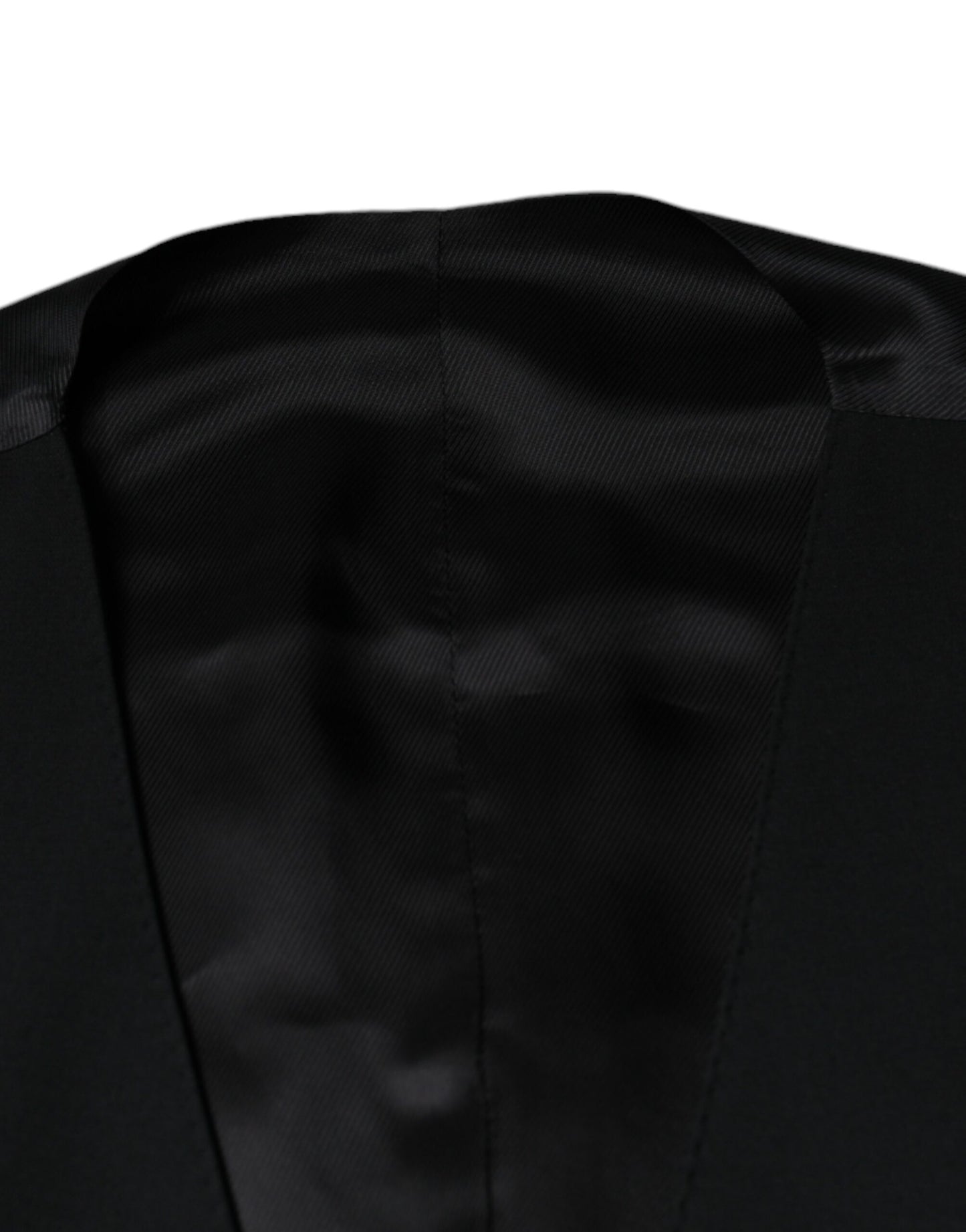 Gilet de costume en laine noire Dolce &amp; Gabbana pour homme
