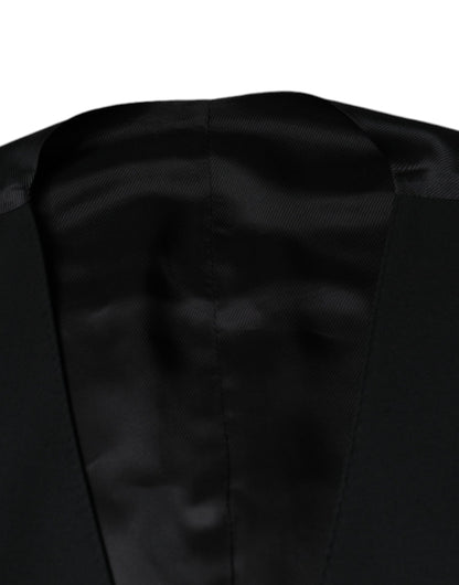 Gilet de costume en laine noire Dolce &amp; Gabbana pour homme