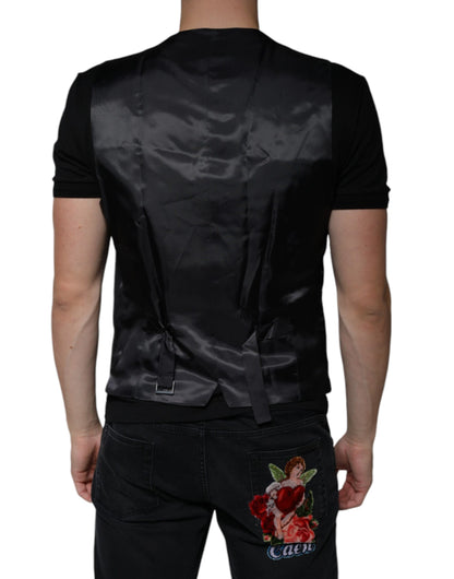 Robe gilet en laine noire Dolce &amp; Gabbana