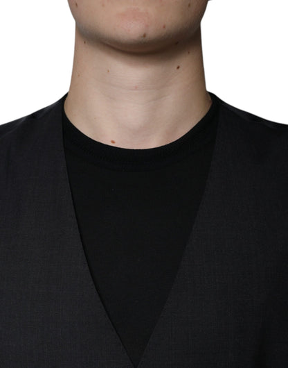 Robe gilet en laine noire Dolce &amp; Gabbana
