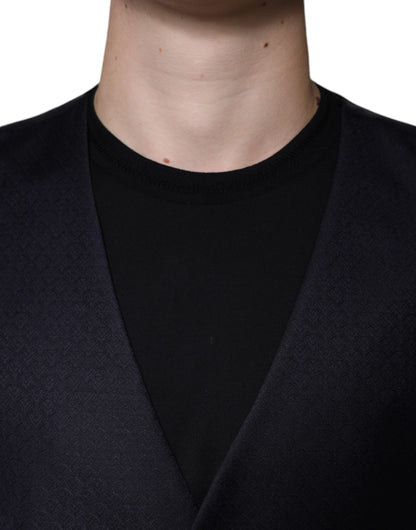 Robe gilet en laine noire Dolce &amp; Gabbana